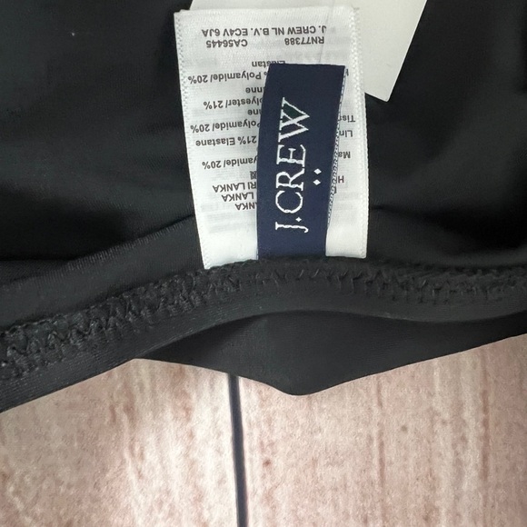 NEW J.Crew Factory Black Classic Chic V-Neck Ruched One-Piece Swimsuit Size L - Picture 14 of 16